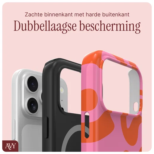AVY Apple iPhone 17 Pro Max Hoesje MagSafe Back Cover Rosé Twist afbeelding 7