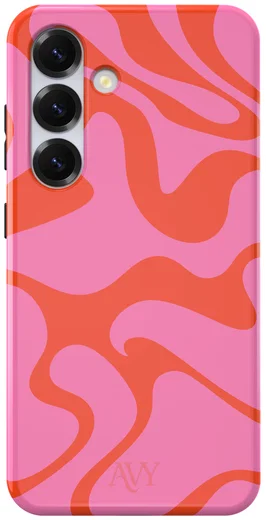 AVY Samsung Galaxy S25 Plus Hoesje MagSafe Back Cover Rosé Twist afbeelding 1