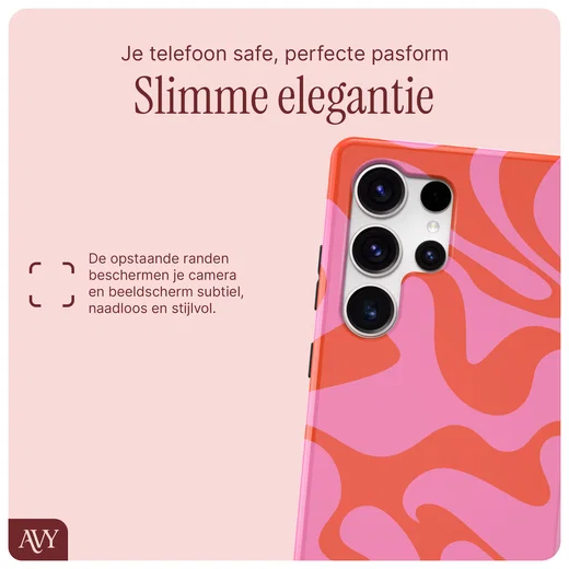 AVY Samsung Galaxy S25 Ultra Hoesje MagSafe Back Cover Rosé Twist afbeelding 8