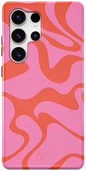 AVY Samsung Galaxy S25 Ultra Hoesje MagSafe Back Cover Rosé Twist afbeelding