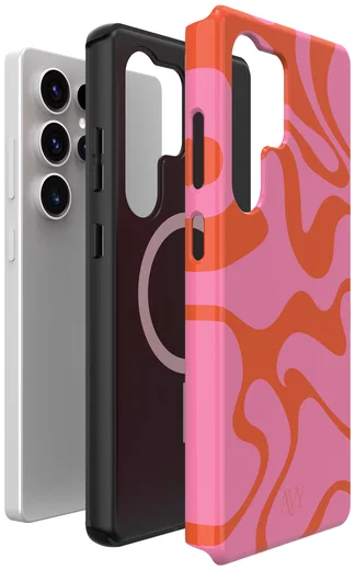 AVY Samsung Galaxy S25 Ultra Hoesje MagSafe Back Cover Rosé Twist afbeelding 10