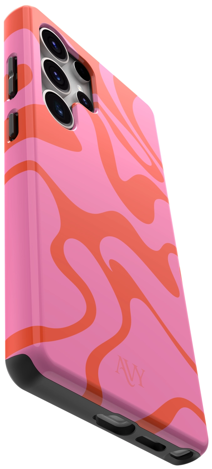 AVY Samsung Galaxy S25 Ultra Hoesje MagSafe Back Cover Rosé Twist afbeelding 11