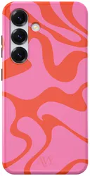 AVY Samsung Galaxy S24 Hoesje MagSafe Back Cover Rosé Twist afbeelding