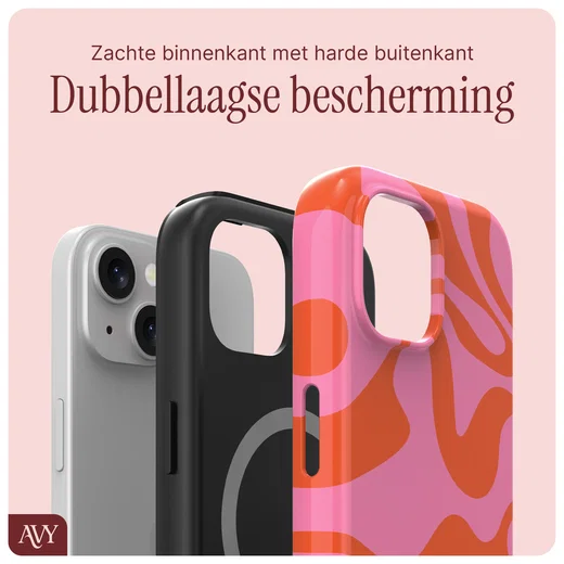 AVY Apple iPhone 15 Hoesje MagSafe Back Cover Rosé Twist afbeelding 7