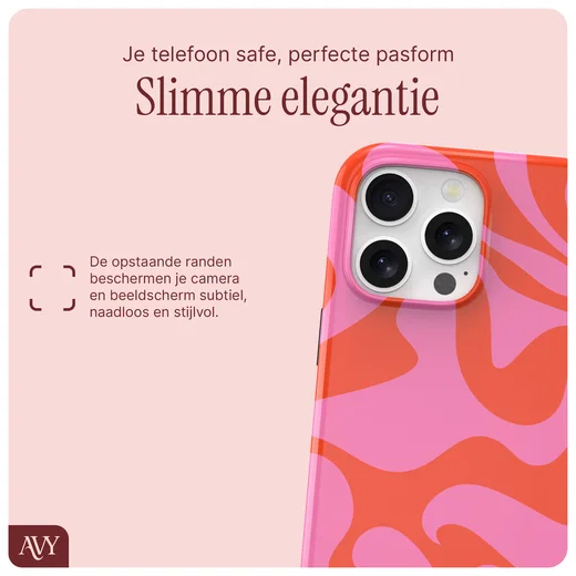 AVY Apple iPhone 15 Pro Max Hoesje MagSafe Back Cover Rosé Twist afbeelding 9