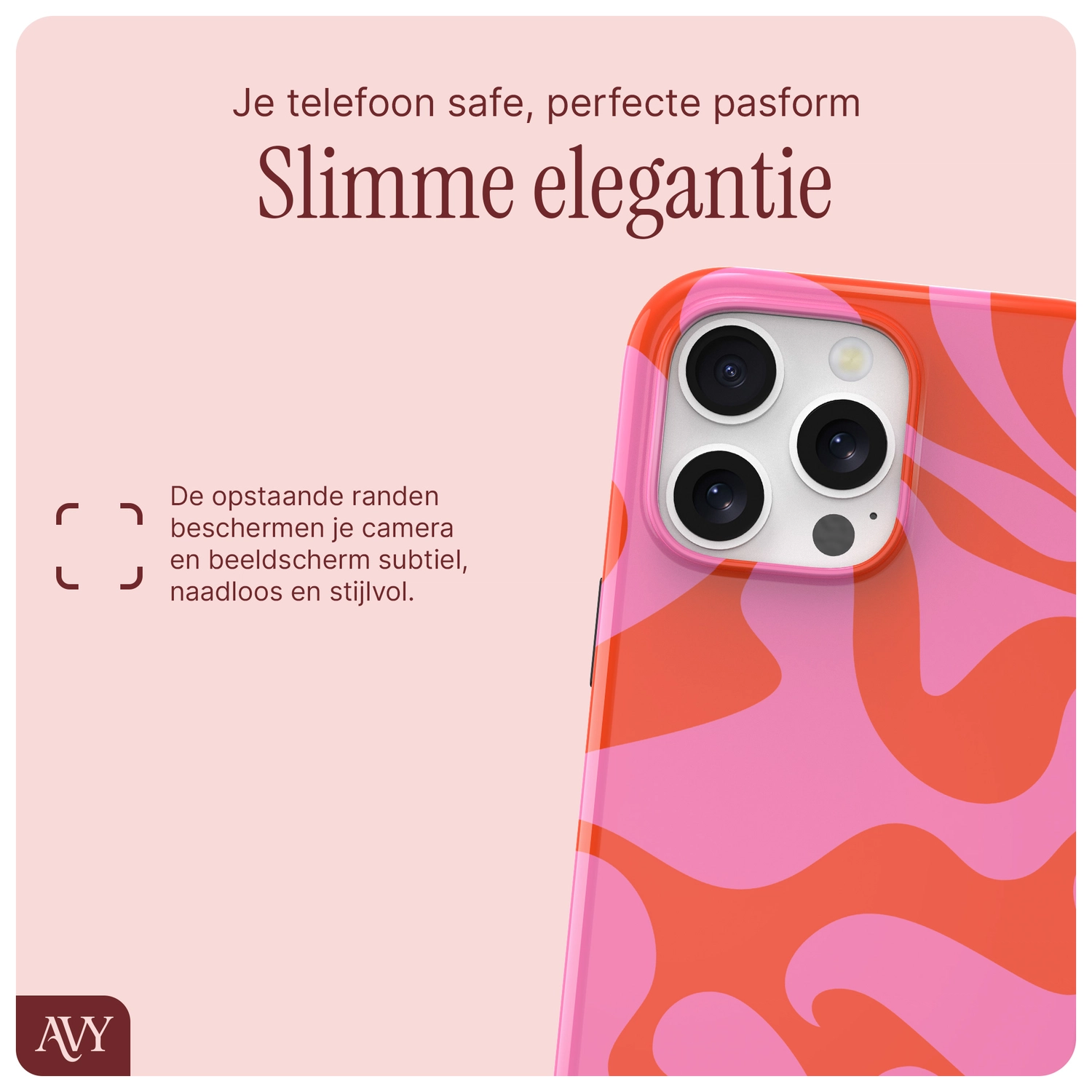 AVY Apple iPhone 12 Pro Max Hoesje MagSafe Back Cover Rosé Twist afbeelding 9