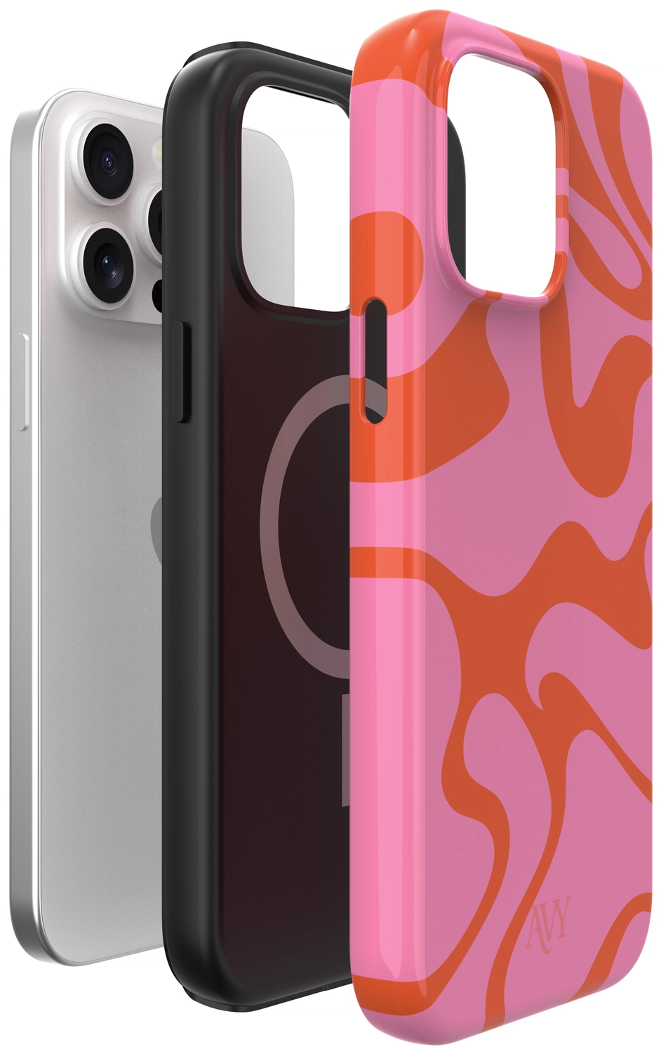AVY Apple iPhone 12 Pro Max Hoesje MagSafe Back Cover Rosé Twist afbeelding 11
