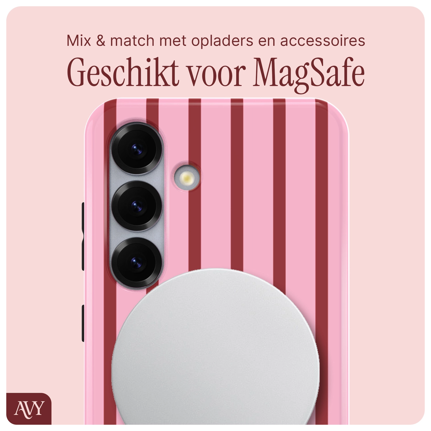 AVY Samsung Galaxy S24 Hoesje MagSafe Back Cover Linea Sol afbeelding 7