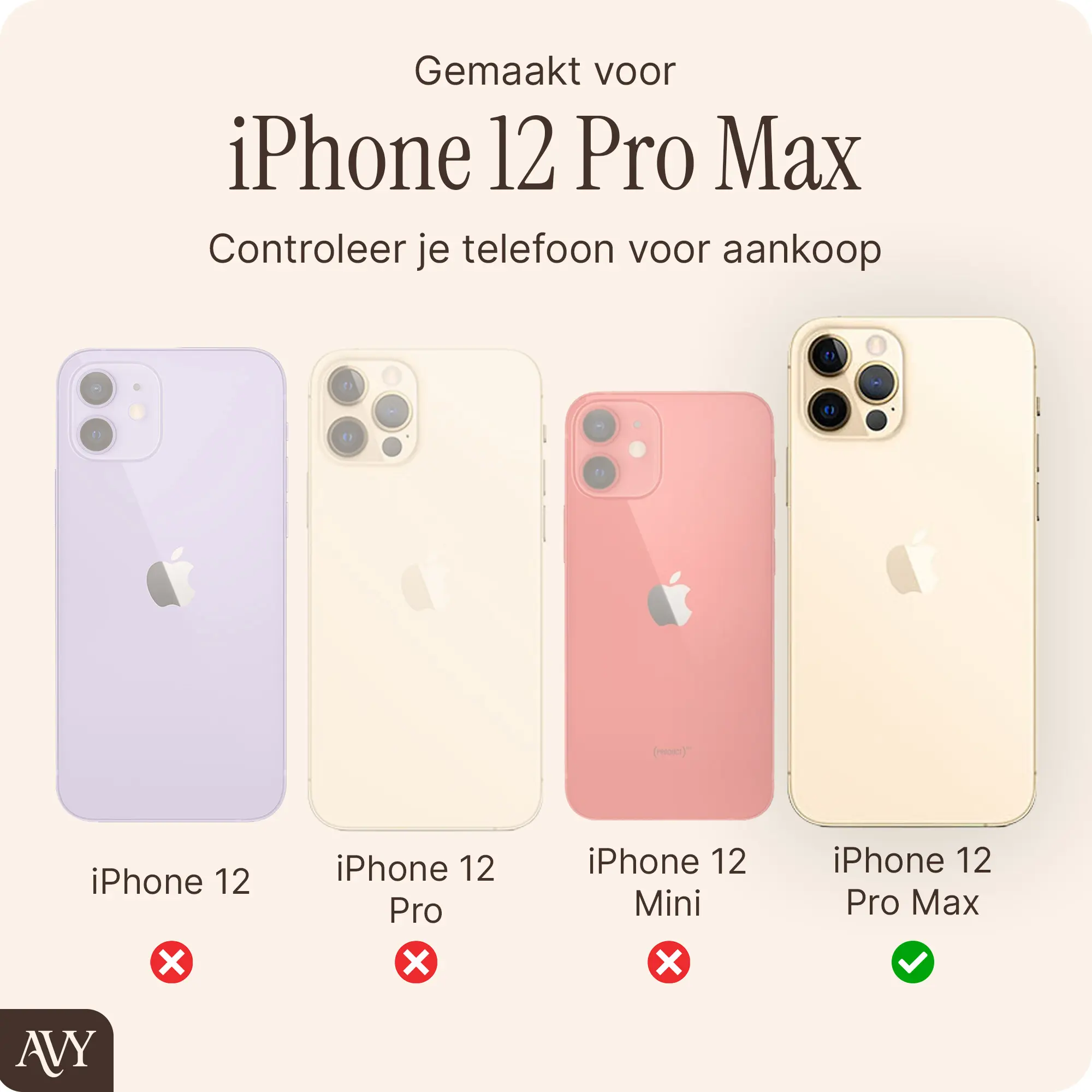 AVY Apple iPhone 12 Pro Max Hoesje MagSafe Back Cover Linea Sol afbeelding 7