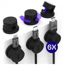 Buddi Sorted Magnetische Kabelclip Organizer voor Bureau en Nachtkastje 6-Pack