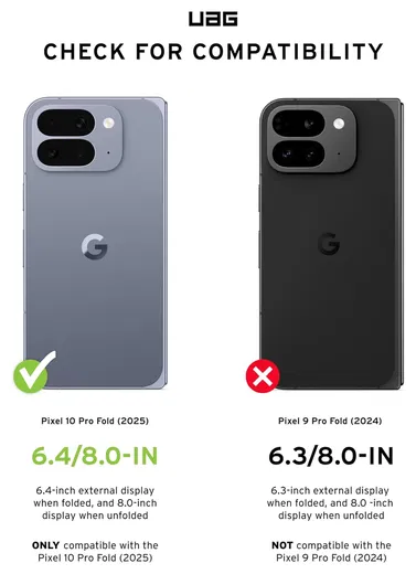 UAG Mouve Google Pixel 10 Pro Fold Hoesje MagSafe Back Cover Ash Zwart afbeelding 3