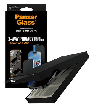PanzerGlass FastFit Ultra-Wide iPhone 17 / 16 Pro Privacy Glass Screen Protector