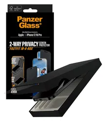 PanzerGlass FastFit Ultra-Wide iPhone 17 / 16 Pro Privacy Glass Screen Protector afbeelding