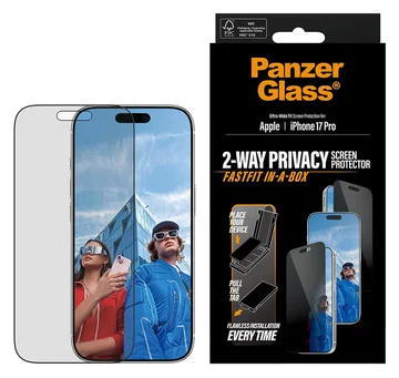 PanzerGlass FastFit Ultra-Wide iPhone 17 Pro Privacy Glass Screen Protector