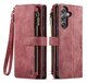 CaseMe C30 Samsung Galaxy S25 FE Hoesje Pasjeshouder Book Case Rood