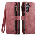 CaseMe C30 Samsung Galaxy S25 FE Hoesje Pasjeshouder Book Case Rood