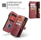 CaseMe C30 Samsung Galaxy S25 FE Hoesje Pasjeshouder Book Case Rood afbeelding 4