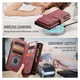 CaseMe C30 Samsung Galaxy S25 FE Hoesje Pasjeshouder Book Case Rood afbeelding 7