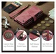 CaseMe C30 Samsung Galaxy S25 FE Hoesje Pasjeshouder Book Case Rood afbeelding 8