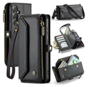 CaseMe C36 Samsung Galaxy S25 FE Hoesje Zipper Book Case Zwart
