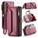 CaseMe C36 Samsung Galaxy S25 FE Hoesje Zipper Book Case Rood