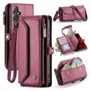 CaseMe C36 Samsung Galaxy S25 FE Hoesje Zipper Book Case Rood