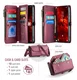 CaseMe C36 Samsung Galaxy S25 FE Hoesje Zipper Book Case Rood afbeelding 4