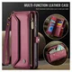 CaseMe C36 Samsung Galaxy S25 FE Hoesje Zipper Book Case Rood afbeelding 3
