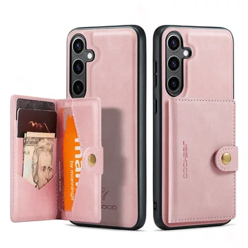 CaseMe JH-01 Samsung Galaxy S25 FE Hoesje met Magnetische Kaarthouder Roze