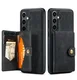 CaseMe JH-01 Samsung Galaxy S25 FE Hoesje met Magnetische Kaarthouder Zwart