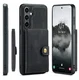 CaseMe JH-01 Samsung Galaxy S25 FE Hoesje met Magnetische Kaarthouder Zwart afbeelding 10