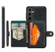 CaseMe JH-01 Samsung Galaxy S25 FE Hoesje met Magnetische Kaarthouder Zwart afbeelding 13