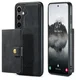 CaseMe JH-01 Samsung Galaxy S25 FE Hoesje met Magnetische Kaarthouder Zwart afbeelding 2