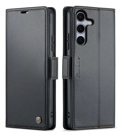 CaseMe 023 Samsung Galaxy S25 FE Hoesje RFID Book Case Zwart afbeelding 1