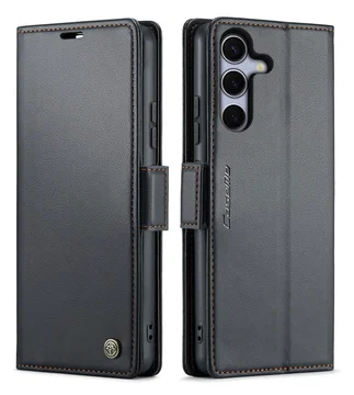 CaseMe 023 Samsung Galaxy S25 FE Hoesje RFID Book Case Zwart
