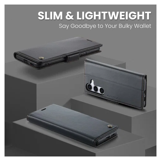 CaseMe 023 Samsung Galaxy S25 FE Hoesje RFID Book Case Zwart afbeelding 6