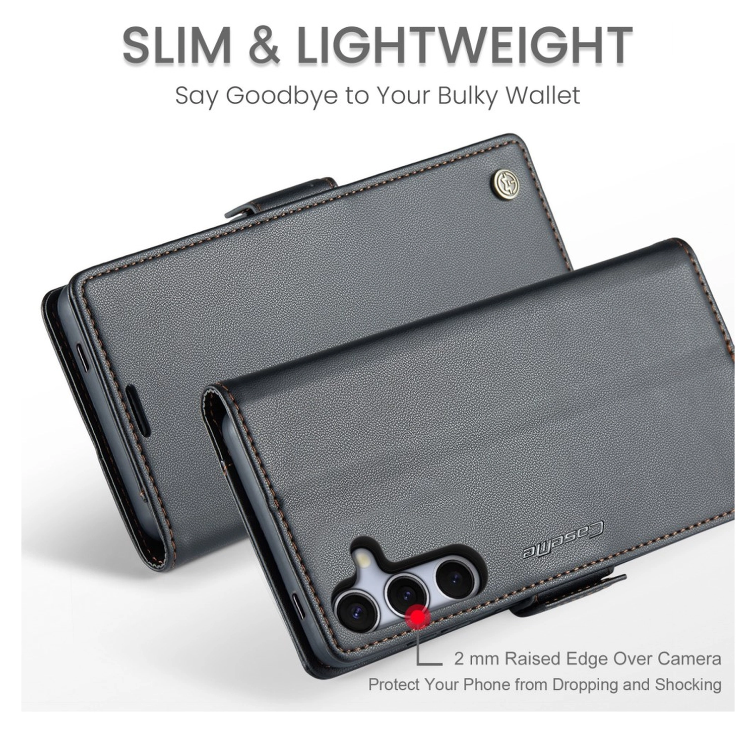 CaseMe 023 Samsung Galaxy S25 FE Hoesje RFID Book Case Zwart afbeelding 10