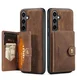 CaseMe JH-01 Samsung Galaxy S25 FE Hoesje met Magnetische Kaarthouder Bruin