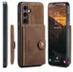 CaseMe JH-01 Samsung Galaxy S25 FE Hoesje met Magnetische Kaarthouder Bruin afbeelding 11