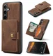 CaseMe JH-01 Samsung Galaxy S25 FE Hoesje met Magnetische Kaarthouder Bruin afbeelding 12