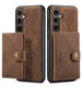 CaseMe JH-01 Samsung Galaxy S25 FE Hoesje met Magnetische Kaarthouder Bruin afbeelding 2
