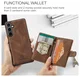 CaseMe JH-01 Samsung Galaxy S25 FE Hoesje met Magnetische Kaarthouder Bruin afbeelding 3