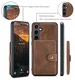CaseMe JH-01 Samsung Galaxy S25 FE Hoesje met Magnetische Kaarthouder Bruin afbeelding 7