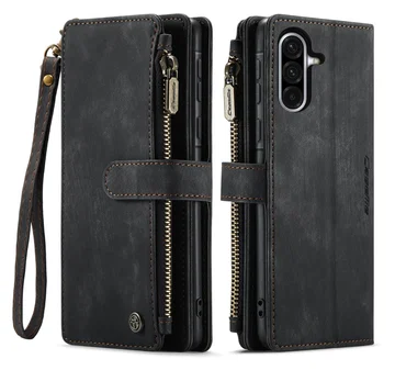 CaseMe C30 Samsung Galaxy A17 Hoesje Pasjeshouder Book Case Zwart
