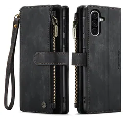 CaseMe C30 Samsung Galaxy A17 Hoesje Pasjeshouder Book Case Zwart afbeelding