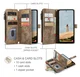 CaseMe C30 Samsung Galaxy A17 Hoesje Pasjeshouder Book Case Bruin afbeelding 5