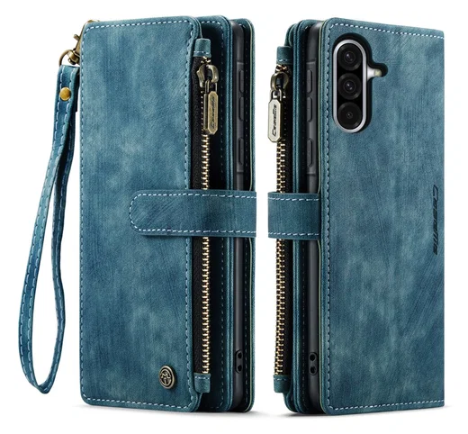 CaseMe C30 Samsung Galaxy A17 Hoesje Pasjeshouder Book Case Blauw afbeelding 1