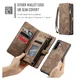 CaseMe 008 Samsung Galaxy A17 Hoesje 2-in-1 Book Case en Back Cover Bruin afbeelding 4
