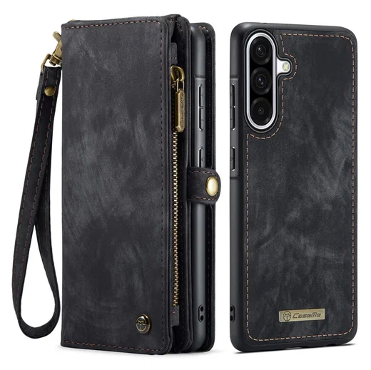CaseMe 008 Samsung Galaxy A17 Hoesje 2-in-1 Book Case en Back Cover Zwart afbeelding 1