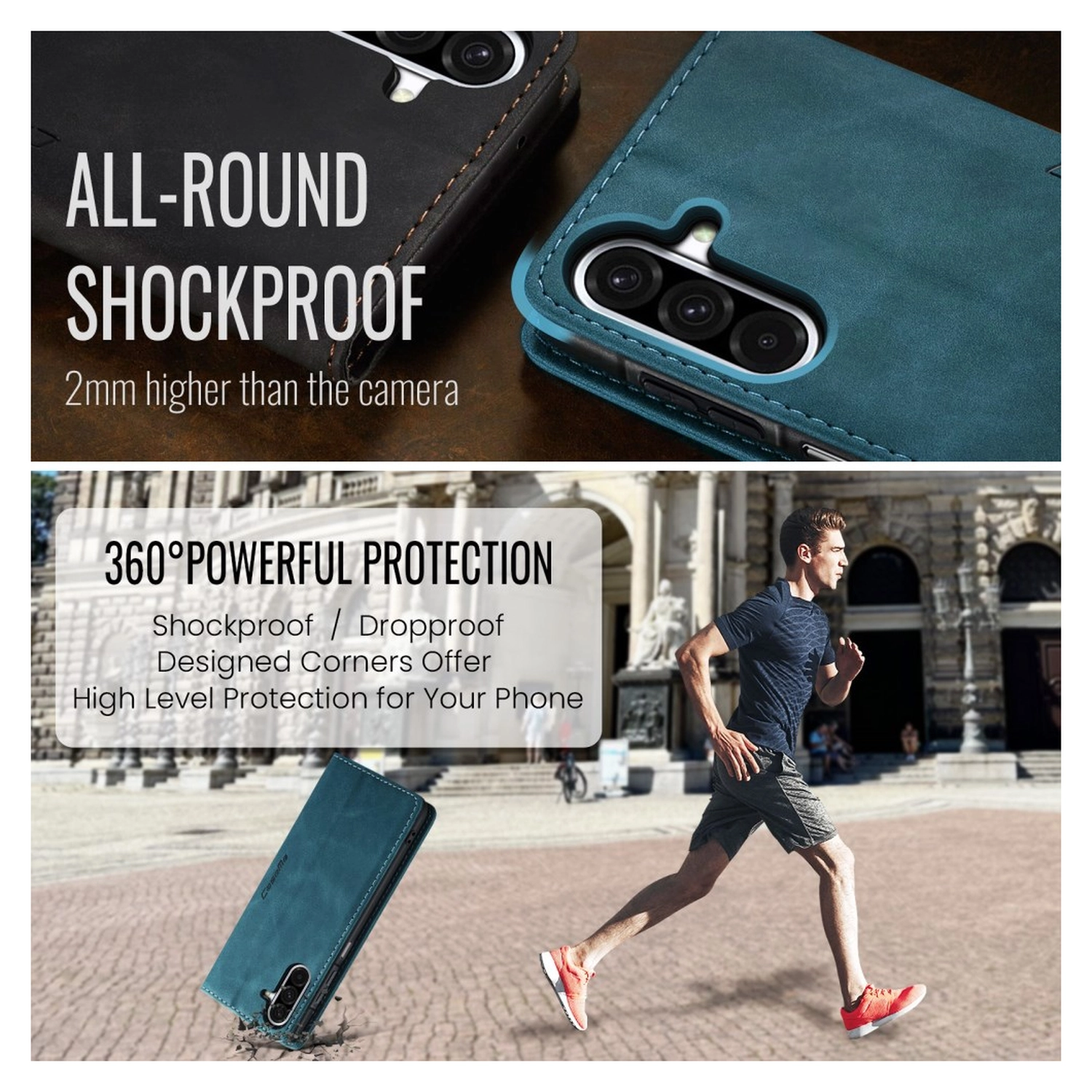CaseMe 013 Samsung Galaxy A17 Hoesje Book Case met Standaard Blauw afbeelding 7